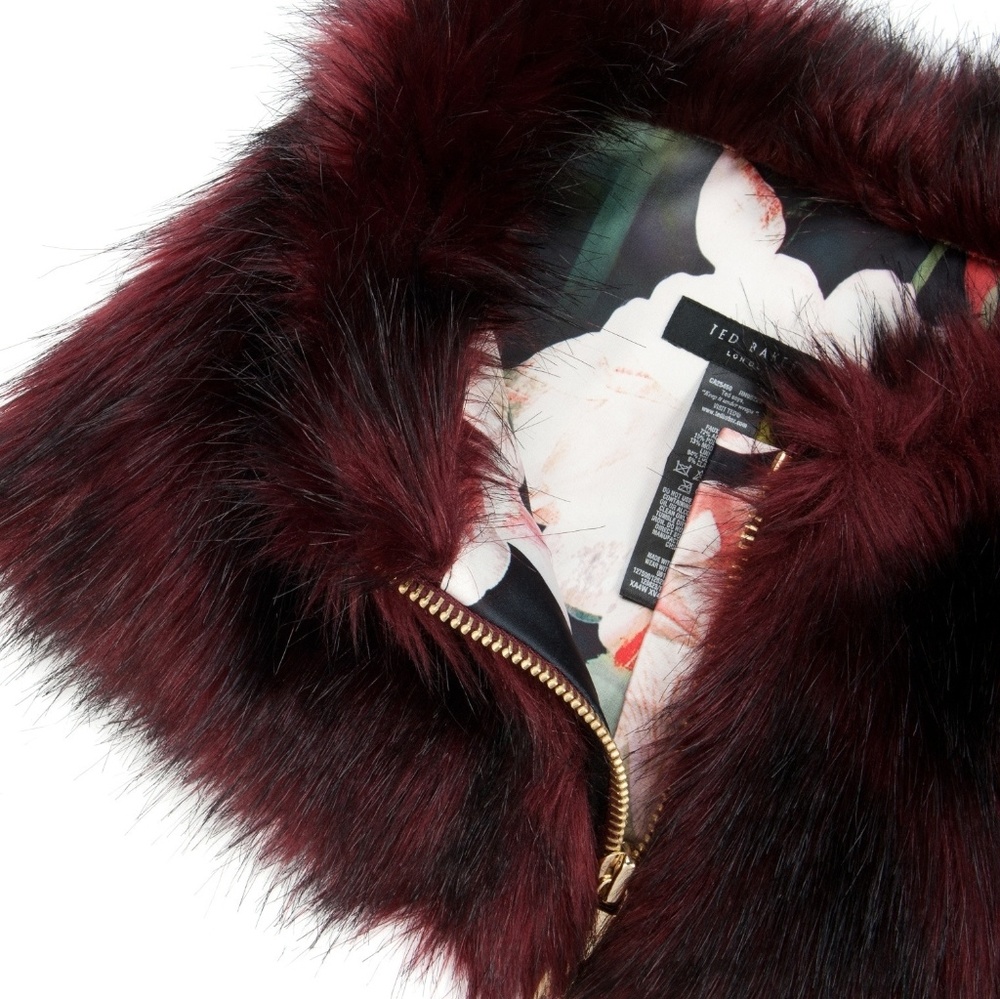 🔥LAST 1🔥NWT TED BAKER FAUX FUR COLLAR - Picture 6 of 8